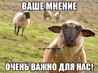 Ваше мнение очень важно для нас!