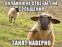 онлайн и не отвечает на сообщения занят наверно