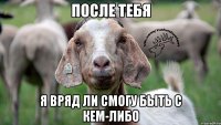 после тебя я вряд ли смогу быть с кем-либо