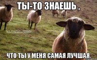 Ты-то знаешь , Что ты у меня самая лучшая.