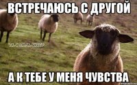 встречаюсь с другой а к тебе у меня чувства