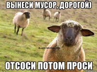 Вынеси мусор, дорогой) Отсоси потом проси