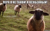 Лера я не такой! Я особенный! 