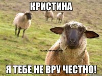 Кристина я тебе не вру Честно!