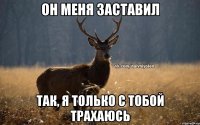 Он меня заставил Так, я только с тобой трахаюсь