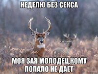 неделю без секса моя зая молодец,кому попало не дает