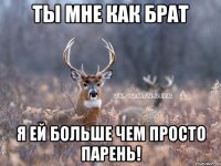 ты мне как брат я ей больше чем просто парень!