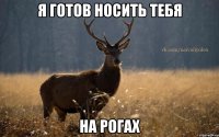 Я готов носить тебя на рогах