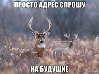 Просто адрес спрошу На будущие