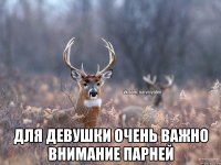  Для девушки очень важно внимание парней