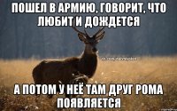 Пошел в армию, говорит, что любит и дождется А потом у неё там друг Рома появляется