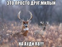 это просто друг,милый на ауди R8!!!