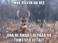 мне похуй на неё она не пишет первая по тому что устает