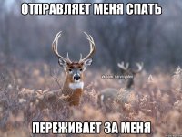 Отправляет меня спать переживает за меня