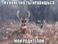 Ну конечно ты нравишься мои родителям