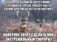 Уехала по делам на дачу к маме. Случайно в городе увидел как со своим другом катается на картинге Наверное хочет сделать мне экстремальный сюрприз