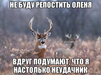 Не буду репостить Оленя вдруг подумают, что я настолько неудачник