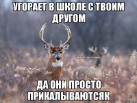 угорает в школе с твоим другом да они просто прикалываютсяк