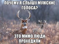 Почему я слышу мужские голоса? Это мимо люди проходили