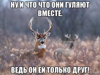 Ну и что что они гуляют вместе, ведь он ей только друг!