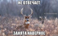 не отвечает занята наверное