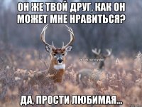 Он же твой друг, как он может мне нравиться? Да, прости любимая...