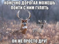 Конечно дорогая можешь пойти с ним гулять Он же просто друг