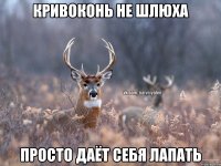 Кривоконь не шлюха Просто даёт себя лапать