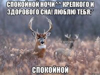 Спокойной ночи^^ Крепкого и здорового сна! Люблю тебя;* Спокойной