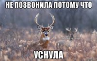 Не позвонила потому что Уснула