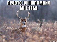 Просто. Он напомнил мне тебя 