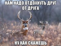 нам надо отдохнуть друг от друга ну как скажешь