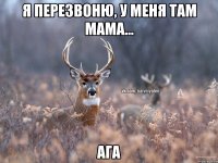 я перезвоню, у меня там мама... ага