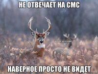 Не отвечает на смс Наверное просто не видет