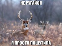 Не ругайся Я просто пошутила