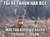 Ты не такой как все Мне так хорошо было только с тобой