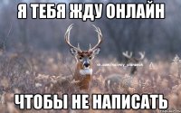 я тебя жду онлайн чтобы НЕ написать