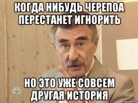 КОГДА НИБУДЬ ЧЕРЕПОА ПЕРЕСТАНЕТ ИГНОРИТЬ НО ЭТО УЖЕ СОВСЕМ ДРУГАЯ ИСТОРИЯ