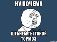 Ну почему Шебнем ты такой тормоз