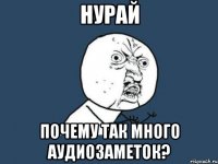 Нурай Почему так много Аудиозаметок?