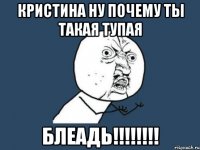 КРИСТИНА НУ ПОЧЕМУ ТЫ ТАКАЯ ТУПАЯ БЛЕАДЬ!!!!!!!!