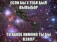 если бы у тебя был вывыбор то какое кимоно ты бы взял?