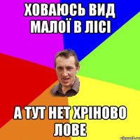 ХОВАЮСЬ ВИД МАЛOЇ В ЛІСІ А ТУТ НЕТ ХРІНОВО ЛОВЕ