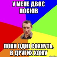 У мене двоє носків Поки одні сохнуть, в других хожу