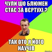 чули шо блюмен стає за вєртухі ? так ото я його научів