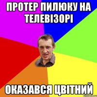 протер пилюку на телевізорі оказався цвітний