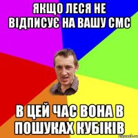 якщо Леся не відписує на вашу смс в цей час вона в пошуках кубіків