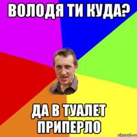 володя ти куда? да в туалет приперло