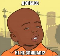 Долбаеб Не не слишал!?