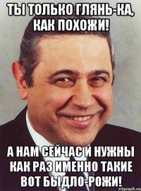 Ты только глянь-ка, как похожи! А нам сейчас и нужны как раз именно такие вот быдло-рожи!